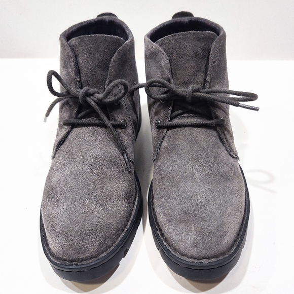 Born Banni Gray Suede Chukka Ankle Bootie Womens 6.5 M Desert Boot Velour Lining - Picture 4 of 10